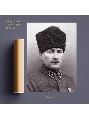 Mustafa Kemal Atatürk - Poster N.3 | 300GR. Mat Kuşe | Ofset Baskı