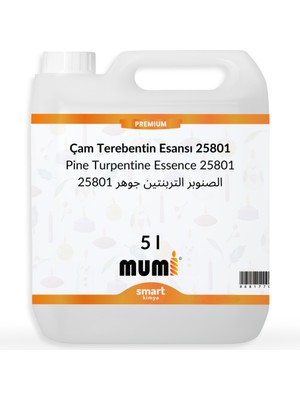 Premium Çam Terebentin Mum Esansı 25801 5 Litre