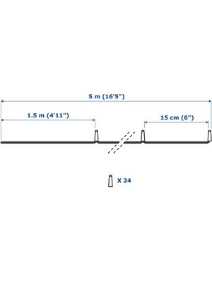 Ikea Ledfyr Aydınlatma Zinciri, Lame, 24'lü