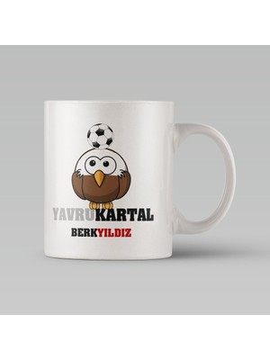 Kişiye Özel Yavru Kartal Tasarımlı Beyaz Kupa Bardak - 2