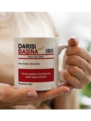 Bk Gift Kişiye Özel Komik Ilaç Tasarımlı Beyaz Kupa Bardak-4, Arkadaşa Hediye, Ev Hediyesi, Doğum Günü Hediyesi, Ofis Hediyesi