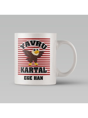 Kişiye Özel Yavru Kartal Tasarımlı Beyaz Kupa Bardak - 1