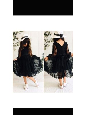 Esmaca Moda Kız Çocuk Elbise Siyah