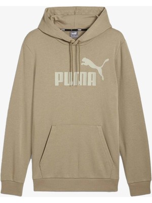 Puma Ess Big Logo Hoodie Erkek Bej Sweatshırt 58668913