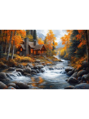 Aden Manzara Akarsu Kanvas Tablo