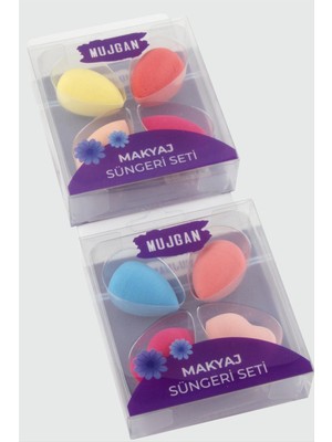 MUJGAN 4 Adet Yumurta Minik Makyaj Süngeri
