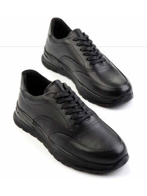 Bambi Siyah Napa Deri Erkek Casual Ayakkabı E01556105743