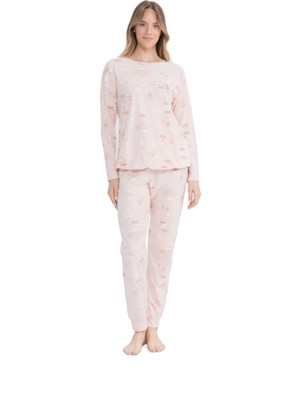 U.s. Polo Assn. Kadın Uzun Kollu Yuvarlak Yaka Pijama Takımı S25120