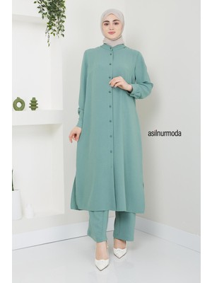 Sena Ayrobin Düğmeli Ikili Takım Mint Yeşil
