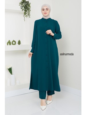 Sena Ayrobin Düğmeli Ikili Takım Zümrüt Yeşili