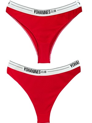 Yohannes Club Yohannesclub, Kadın, Iç Çamaşırı Takımı, (B. Sütyen-Brazilian), Kırmızı