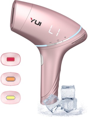 Yui IPLV15 Pro Vücut -Yüz- Bikini Başlıklı Ağrısız Otomatik ve Manuel Atım Buz Lazer Epilasyon Cihazı