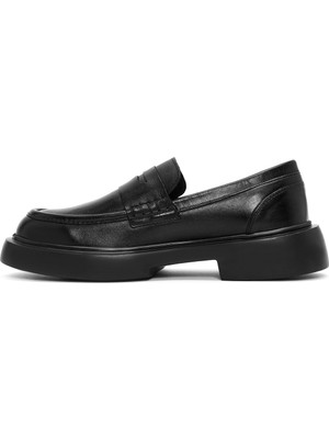 Derimod Erkek Siyah Deri Casual Loafer 24WFD701018