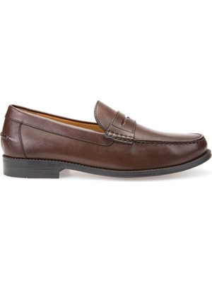 Geox Erkek Kahverengi New Damon Deri Loafer U641ZB00043C6006