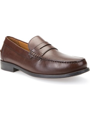 Geox Erkek Kahverengi New Damon Deri Loafer U641ZB00043C6006