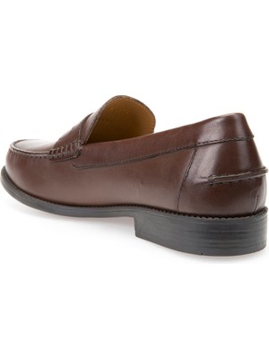 Geox Erkek Kahverengi New Damon Deri Loafer U641ZB00043C6006