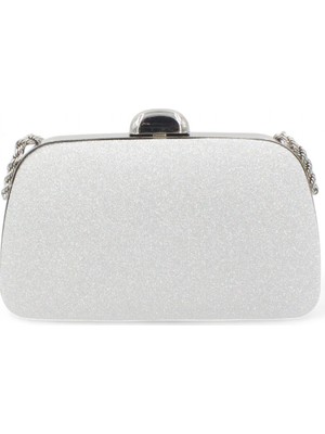 Chantaky 064 760 Gümüş Palsim Abiye Çanta Gece Çantası Clutch