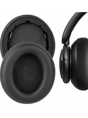 Mrs Toys Anker Life Q30 / Q35 Kulak Yastıkları, Kulaklık Kulak Yastıkları Süngeri Pedi Anker Soundcore Life Q30 Q35 Q30 Bt Q35 Bt Prefesyonel Sünger Köpük Için Protein Deri Kulak Yastık-Siyah