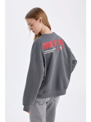 Defacto Kadın Gri Sweat - D6565AX/GR449