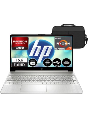 Hp Amd Ryzen 7 5700U 24GB Ram 1tb SSD Freedos 15.6" Full Hd 15S-EQ2000NT13 & Cimete Çanta