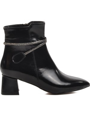 Ayakmod 267 Siyah Rugan Içi Polarlı Kadın Bot