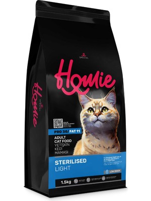 Homie Düşük Tahıllı Kısırlaştırılmış Yetişkin Kedi Maması 1,5 kg