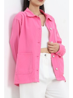 Hkn Amazing Worker Denim Ceket Pembe - 2374.1367.