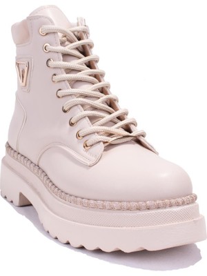 Dagoster DZA07-122435 Bej Günlük Düz Taban Kadın Bot