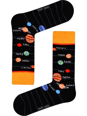 Hanse Socks  Gezegen Desenli Çorap  Rahat Ve Nefes Alabilen