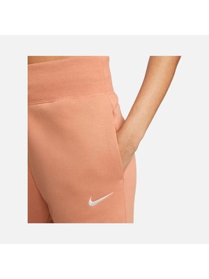 Nike Phoenix Fleece High Rise Womens Sweatpants Kadın Yüksek Belli Polarlı Turuncu Eşofman Altı DQ5688