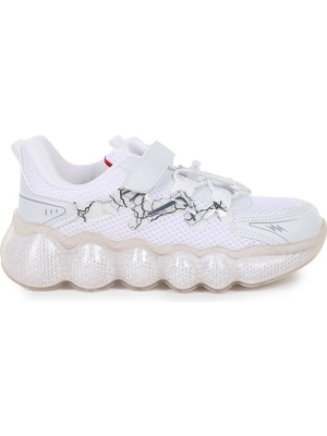 Kiko Kids Codille Cırtlı Fileli Erkek Çocuk Spor Ayakkabı Beyaz
