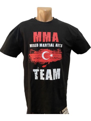 Tişört MMA Türkiye Baskılı Siyah