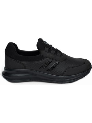 Black Sea Unisex 36-44 Siyah Bağcıksız Mevsimlik Anatomik Comfort Taban Spor Ayakkabı