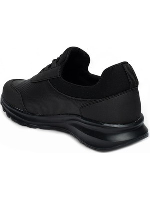 Black Sea Unisex 36-44 Siyah Bağcıksız Mevsimlik Anatomik Comfort Taban Spor Ayakkabı