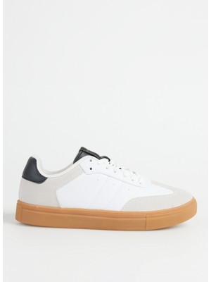 Fabrika Beyaz - Siyah Kadın Sneaker Marıan