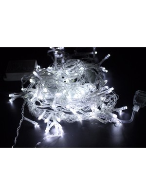 CATA BEYAZ EKLENEBİLİR SÜSLEME (100 LEDLİ-10 LED FLAŞLI)