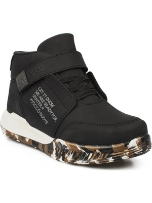 Vicco Siyah Çocuk Bot Microfiber Malzemeden Üretilmiş Rahat Tabanlı ve Kaymaz Özellikli