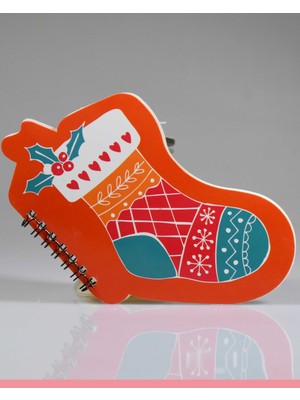 Melnio Yılbaşı Çorap Mini Şekilli Defter
