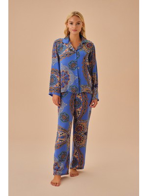 Suwen Amani Gömlek Yaka Pijama Takımı