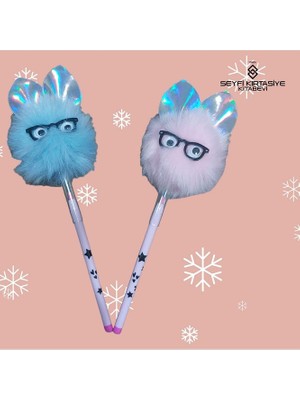 2 Adet Peluş Başlıklı Yumurtlayan Kurşun Kalem