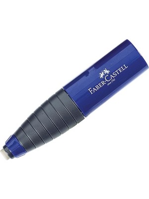 Faber-Castell Yuvarlak Silgili Kalemtraş 1 Adet Mavi Renk ve Ölçülerle Bir Arada