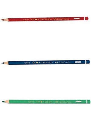 Faber-Castell Kopya Kalemi 3'lü Set - Kırmızı Mavi Yeşil Renk Seçenekleri ile Pratik Kullanım