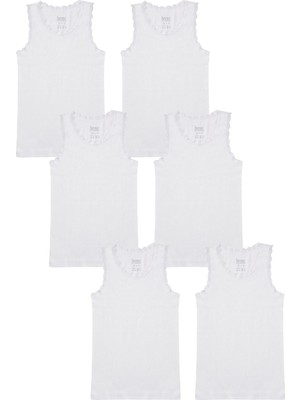 Bross Kız Çocuk  Pamuk 6lı Dantelli Atlet 1134 ONL-02607