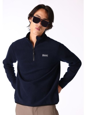 Discovery Expedition Düz Lacivert Erkek Polar Sweatshırt D4WM-SWT3993