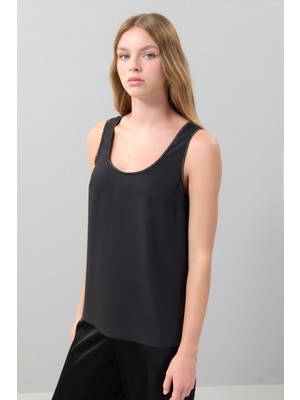 U Yaka Bluz Siyah K2513024_001