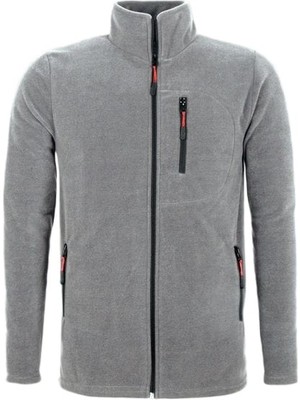 Çağdaş İş Güvenliği Ekipmanları Çağdaş Iş Açık Gri Tam Fermuarlı 3 Cepli Polar