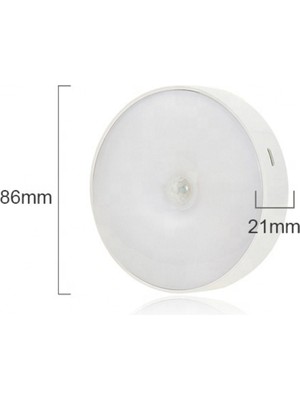 Hediye Filesi 10 Adet Koridor ve Merdiven Için Şarjlı Hareket Sensörlü LED Işık Beyaz Işık