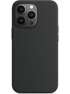 Amida Apple iPhone 14 Pro Uyumlu Içi Kadife Logolu Silikon Kılıf