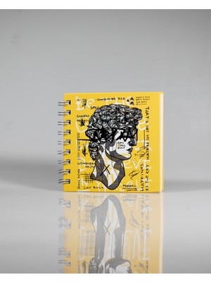 Melnio Sarı Heykel Spiralli Not Defter