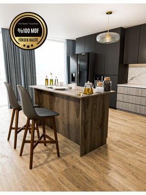 rafineri tasarım adel mutfak adası çok amaçlı masa dolap mdf